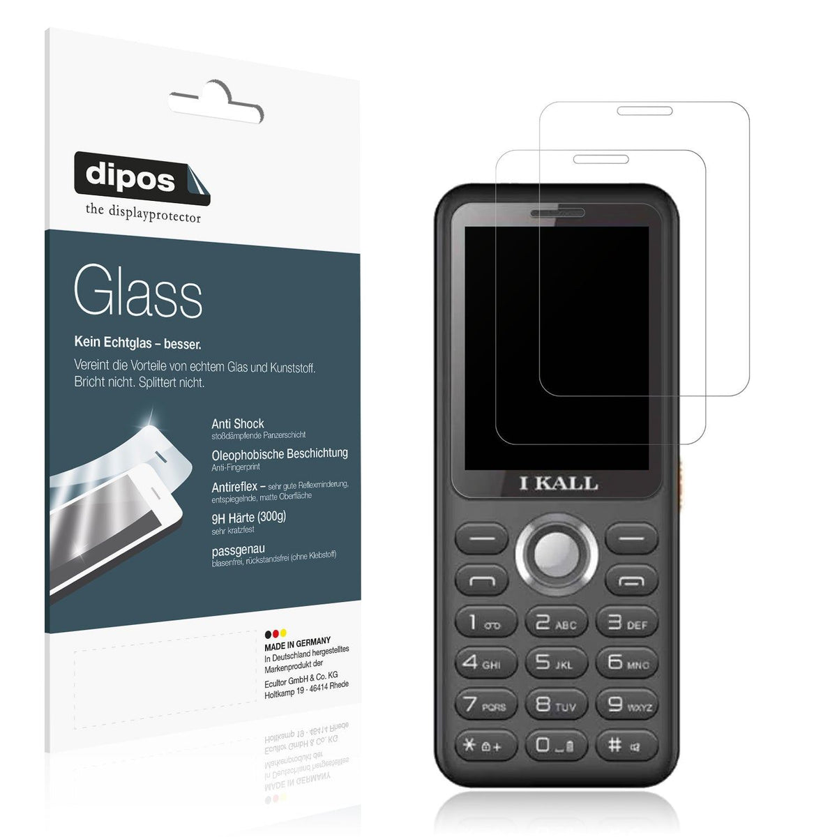 2x Screen Protector for I Kall I6 matte Flexible Glass 9H dipos
