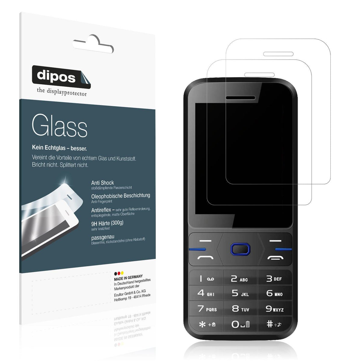 2x Screen Protector for I Kall K64 New matte Flexible Glass 9H dipos