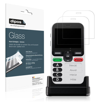 2x Screen Protector for Doro Leva X10 matte Flexible Glass 9H dipos