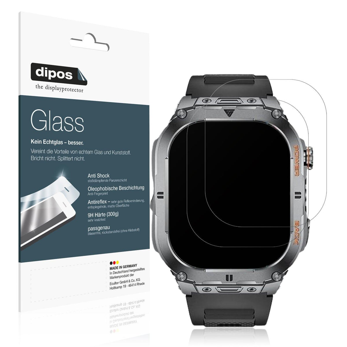 2x Screen Protector for SUNKTA EF9-A 2.13 Zoll matte Flexible Glass 9H dipos