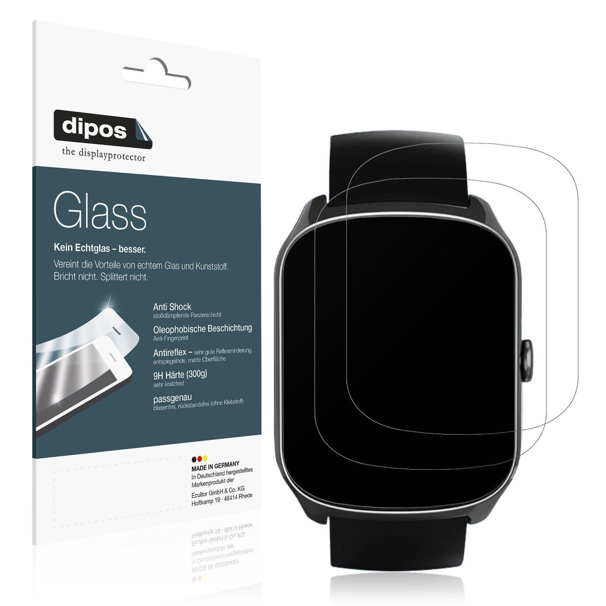 2x Screen Protector for Stecei S68 1.95 Zoll matte Flexible Glass 9H dipos