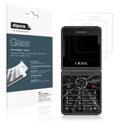 2x Screen Protector for I Kall A3 Flip matte Flexible Glass 9H dipos