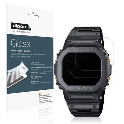 2x Screen Protector for Casio W-216H-1AV Eckig matte Flexible Glass 9H dipos