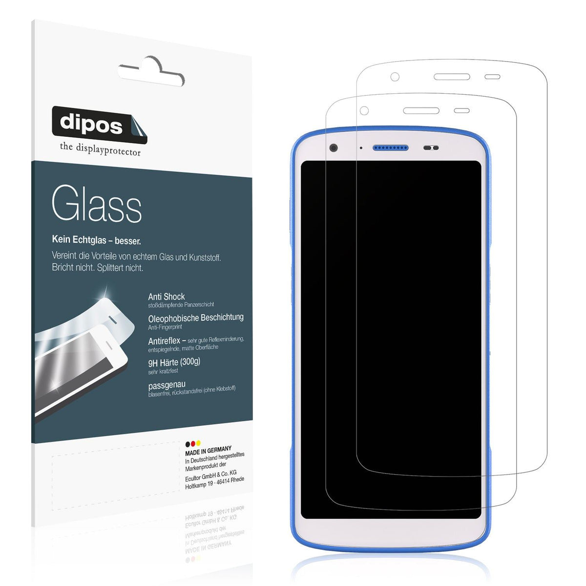 2x Screen Protector for Zebra HC 25 matte Flexible Glass 9H dipos