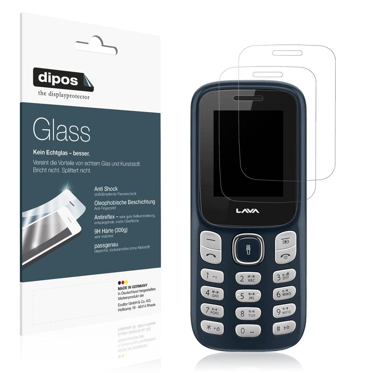 2x Screen Protector for Lava A3 Vibe matte Flexible Glass 9H dipos