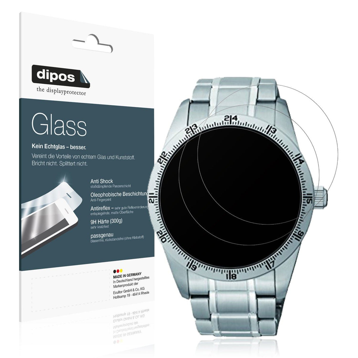 2x Screen Protector for Seiko 5 Sports SRP513K1 matte Flexible Glass 9H dipos
