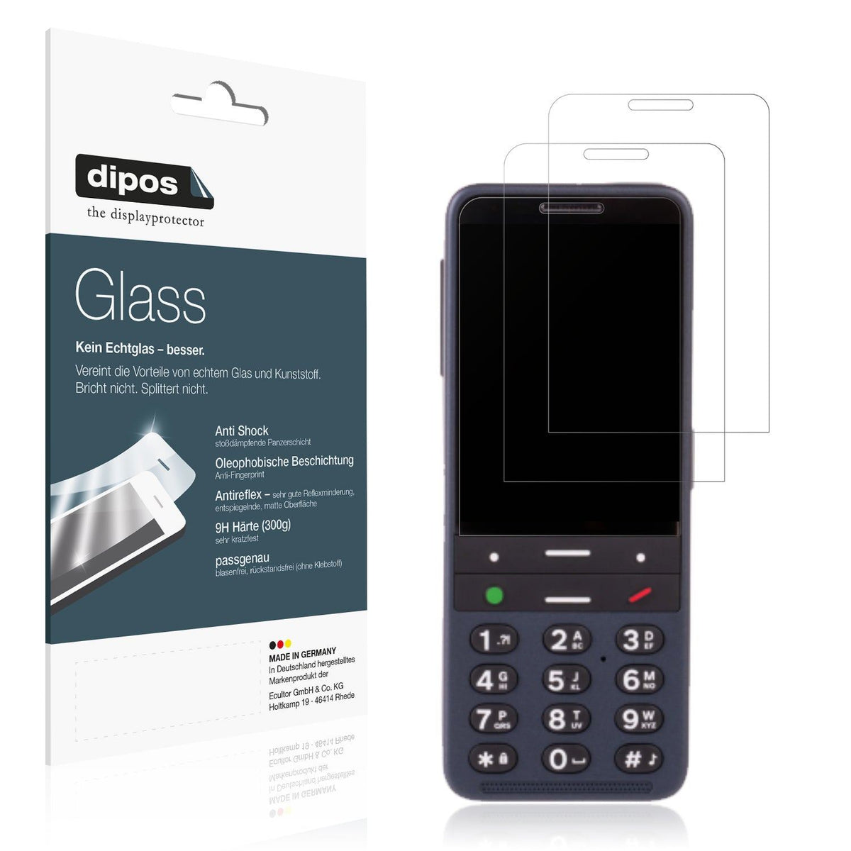 2x Screen Protector for Blindshell Classic 3 matte Flexible Glass 9H dipos
