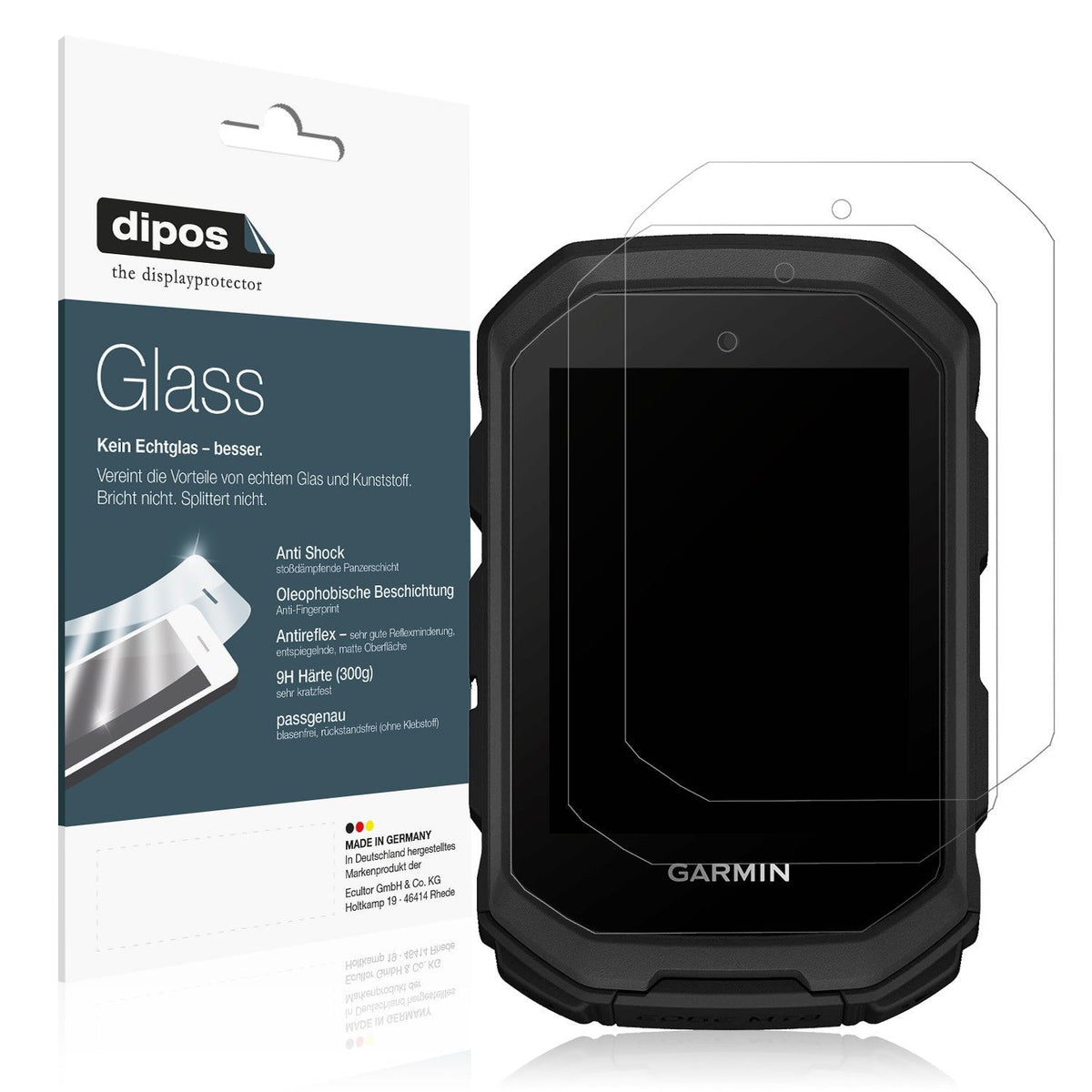 2x Screen Protector for Garmin Edge MTB matte Flexible Glass 9H dipos