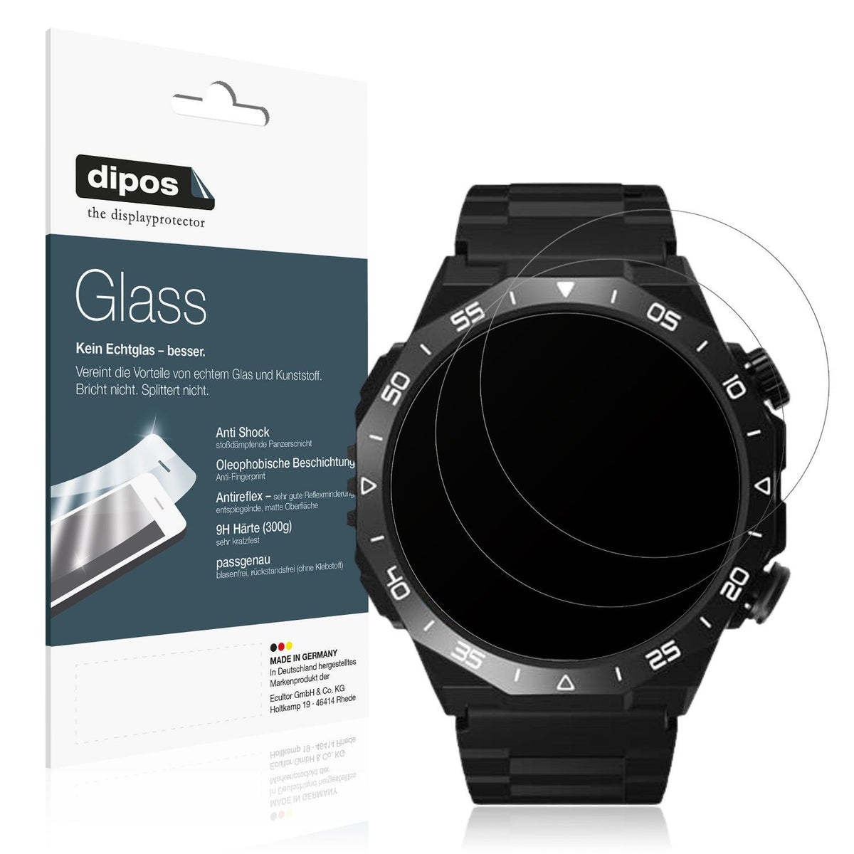 2x Screen Protector for Hoifa S11 1.39 Zoll matte Flexible Glass 9H dipos