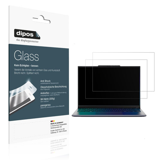 2x Screen Protector for Medion Signium 14 S1 matte Flexible Glass 9H dipos
