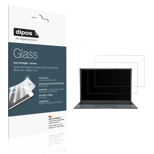2x Screen Protector for Medion E16443 matte Flexible Glass 9H dipos