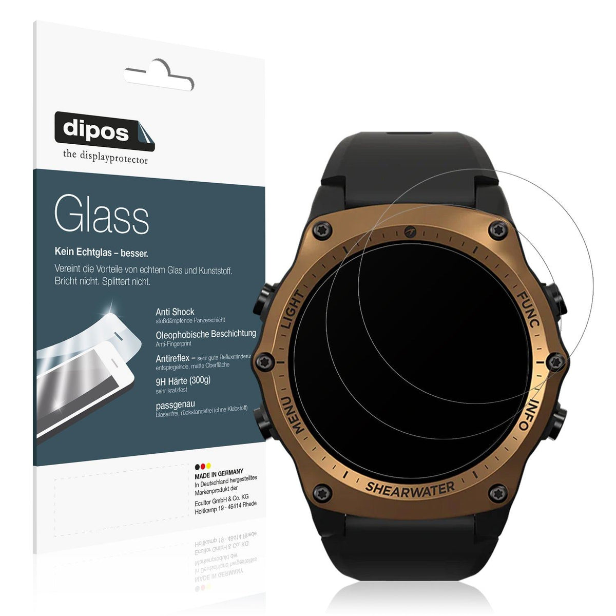 2x Screen Protector for Shearwater Teric dive matte Flexible Glass 9H dipos