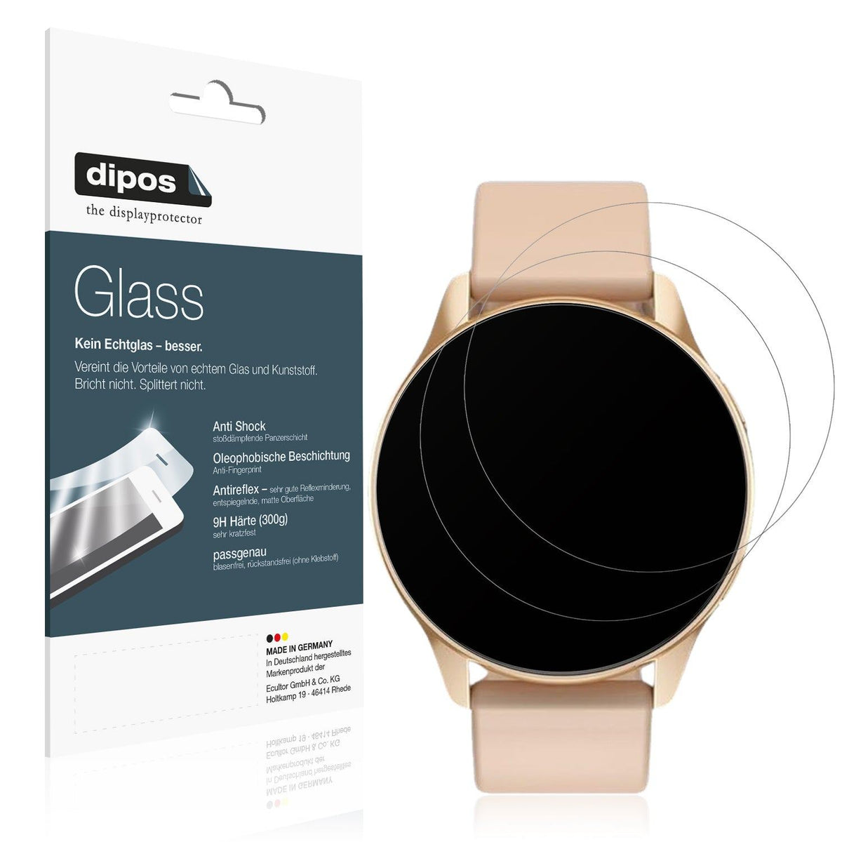 2x Screen Protector for AngLink 1.69 Zoll Smartwatch matte Flexible Glass 9H