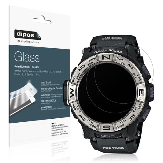 2x Screen Protector for Casio Pro Trek PRW-3500-1 matte Flexible Glass 9H dipos
