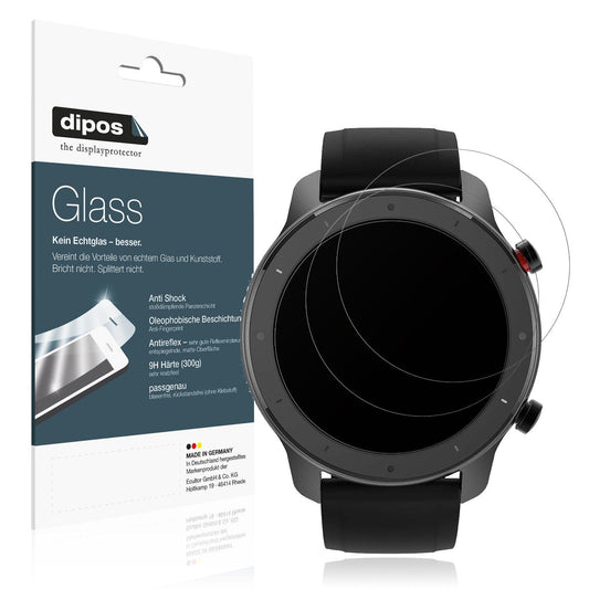 2x Screen Protector for 47mm Durchmesser Uhr matte Flexible Glass 9H dipos