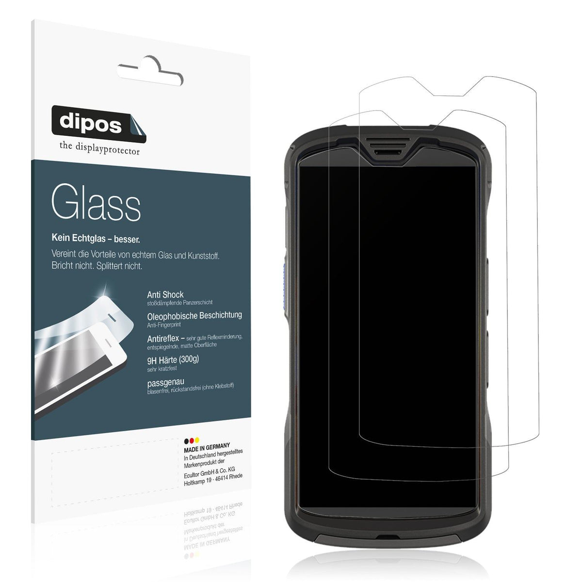 2x Screen Protector for Zebra FR55 matte Flexible Glass 9H dipos