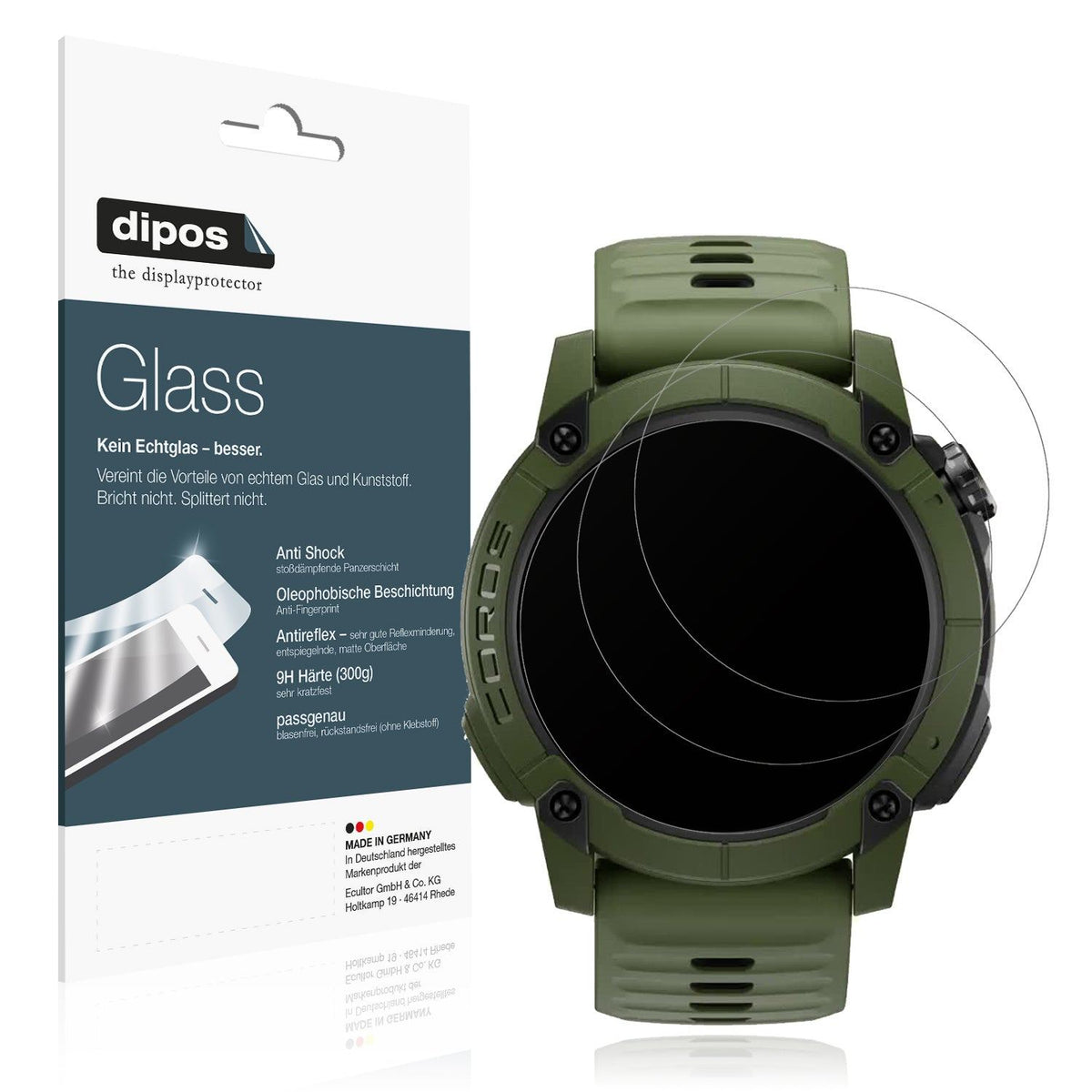2x Screen Protector for Coros Nomad matte Flexible Glass 9H dipos
