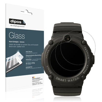2x Screen Protector for Watchmark GPS Watch Kids matte Flexible Glass 9H dipos