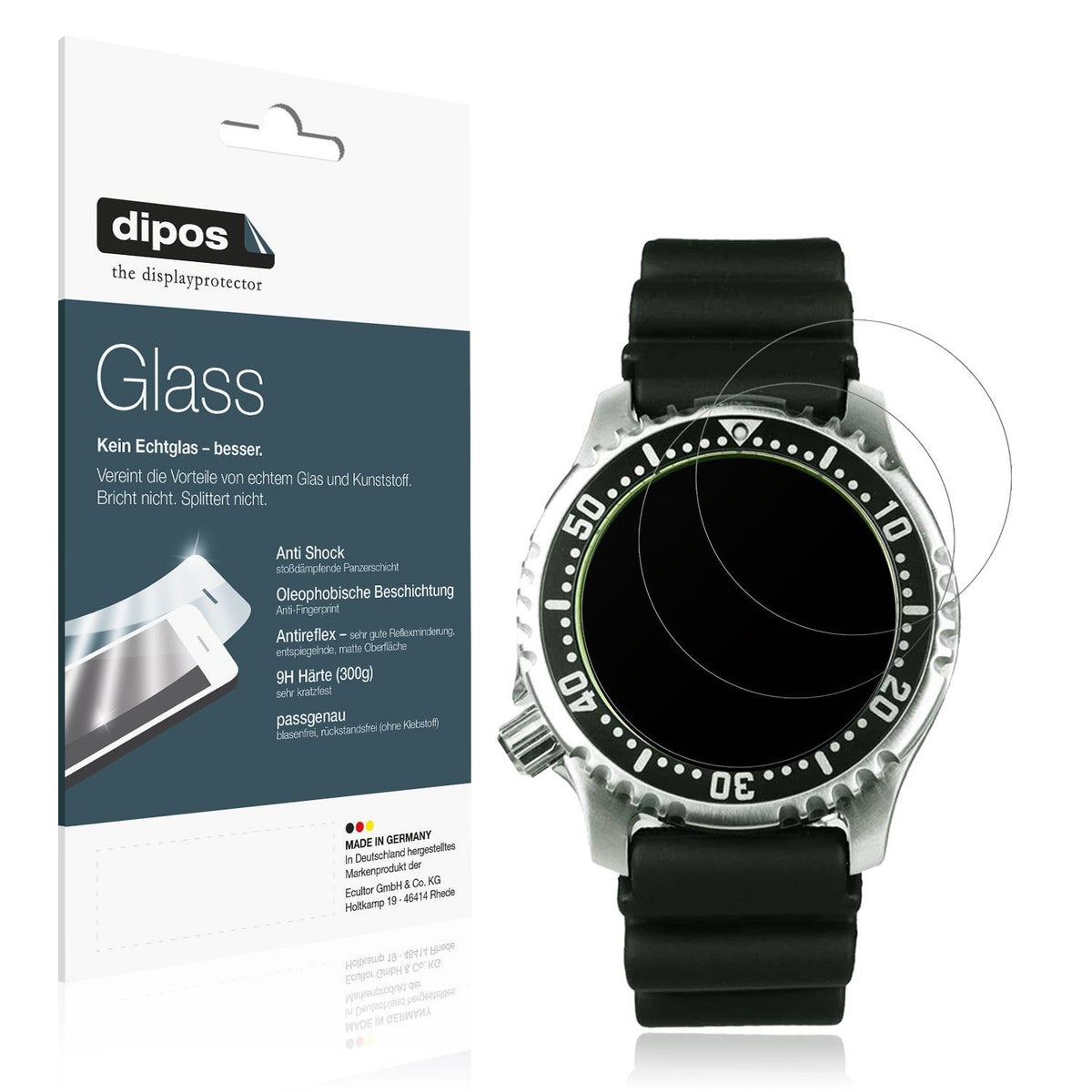 2x Screen Protector for Citizen NY0040 matte Flexible Glass 9H dipos