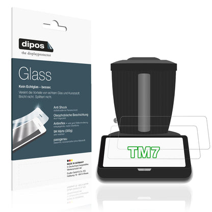 2x Screen Protector for Vorwerk Thermomix TM7 matte Flexible Glass 9H dipos