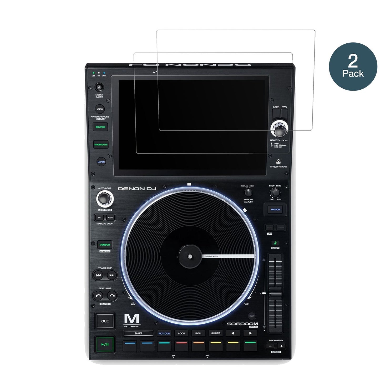 2x Screen Protector for Denon DJ SC6000M Prime matte Flexible Glass 9H dipos