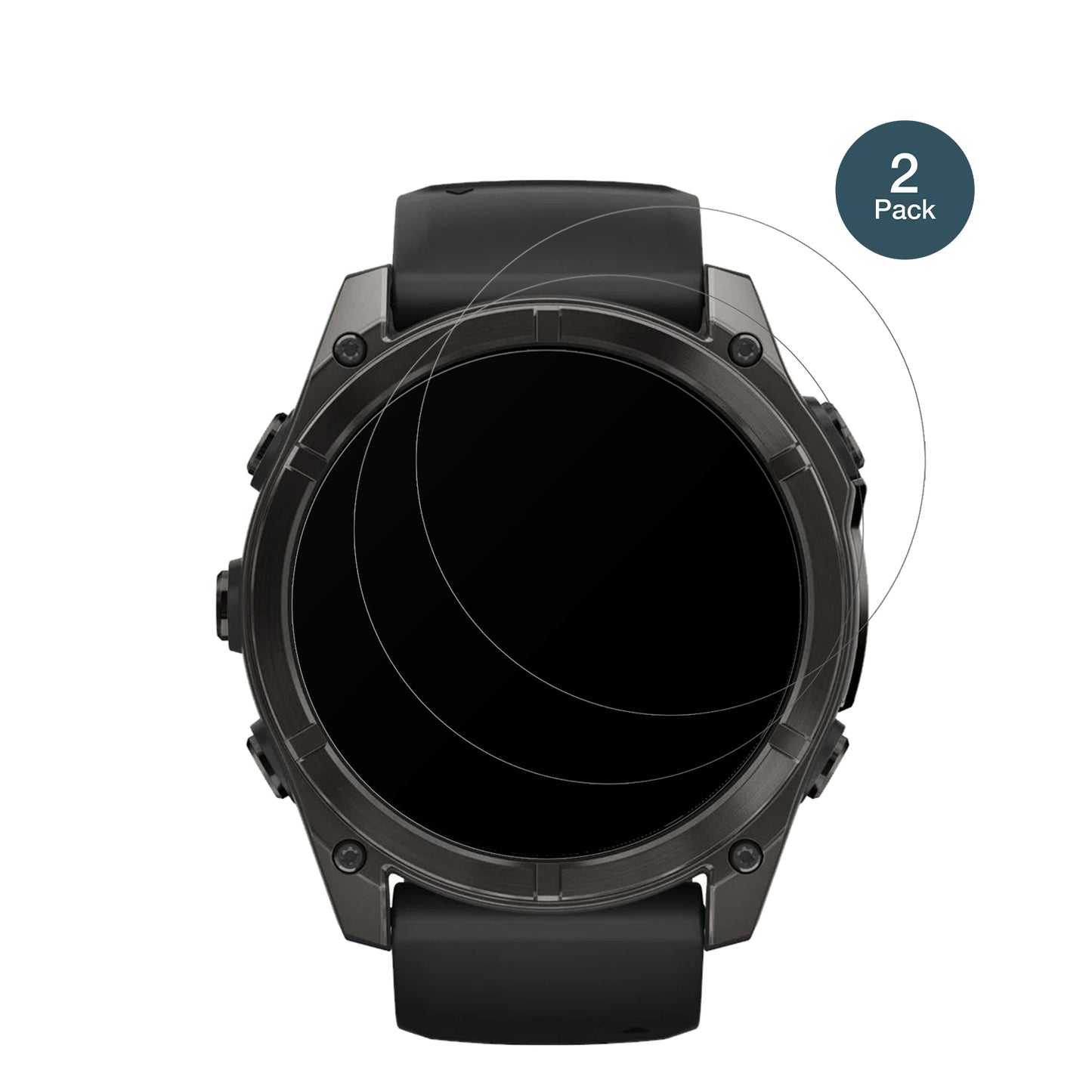 GarminFenix 8 51mm mit aufgebrachter dipos Panzerfolie, die lästige Fingerabdrücke minimiert