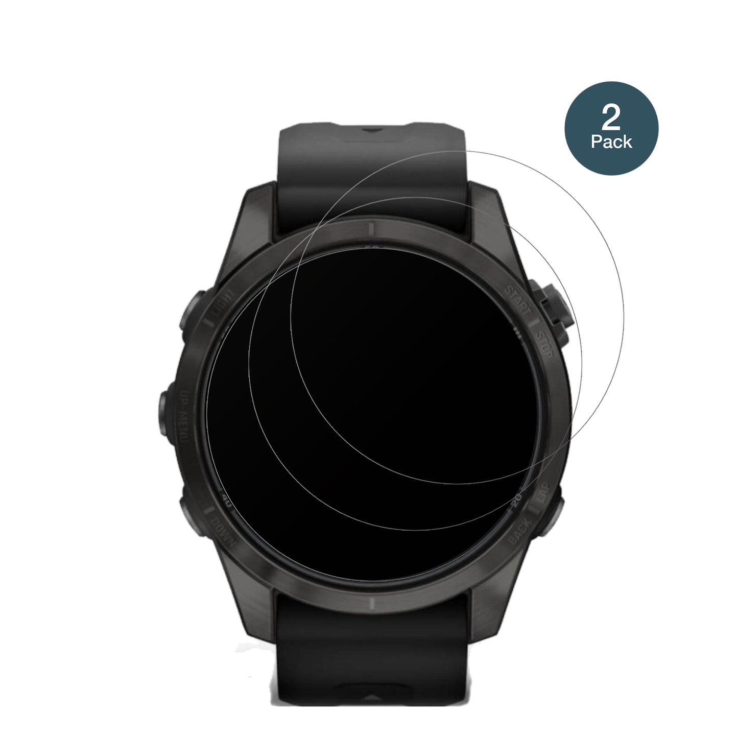 2x 9H Schutzfolie matt für Garmin Fenix 7s Pro 51mm Panzerfolie
