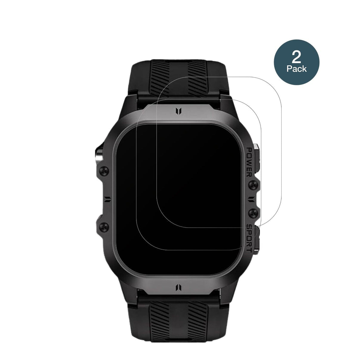 2x Screen Protector for Tesofit Smartwatch 1.85 Zoll matte Flexible Glass 9H
