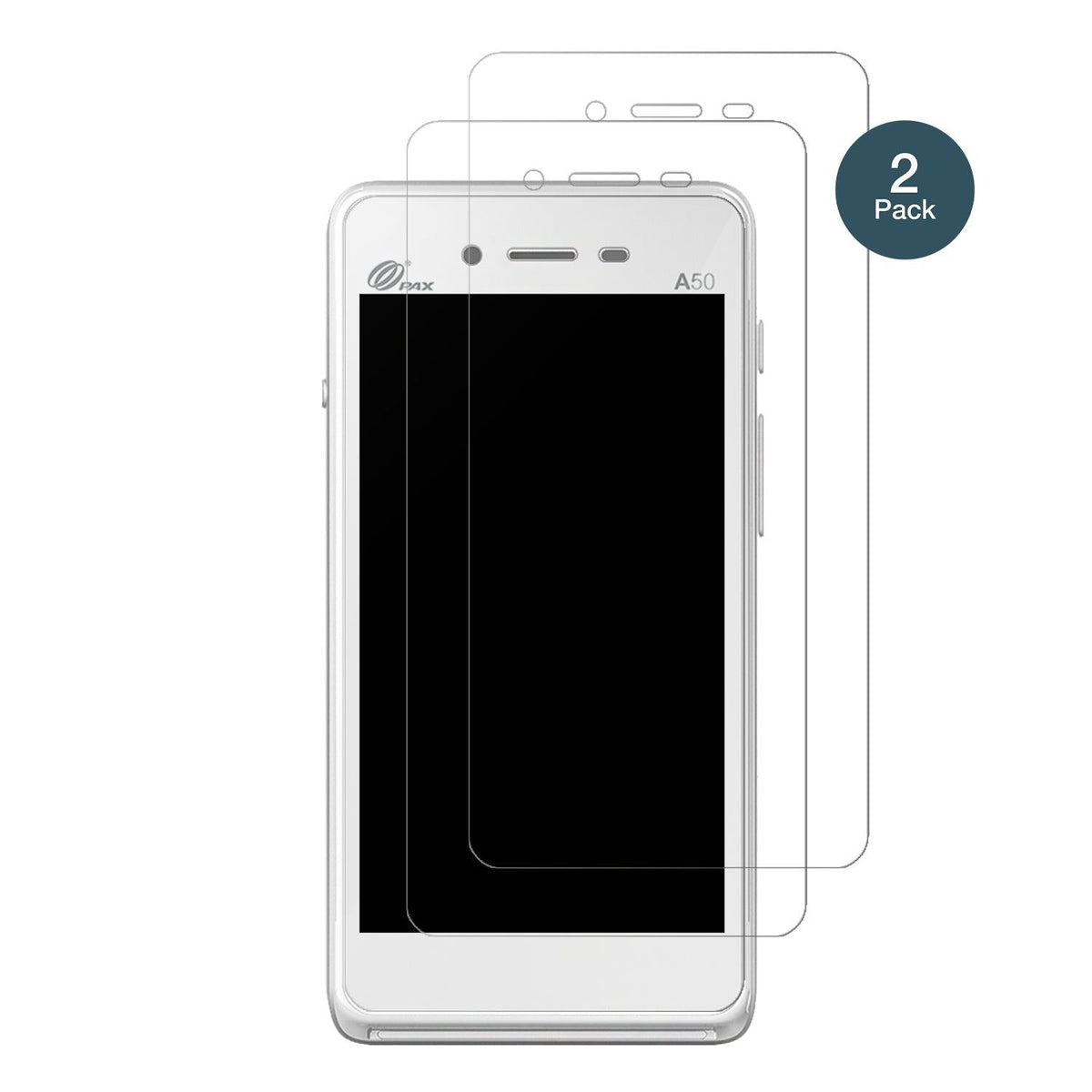 2x Screen Protector for Pax A50 wallee matte Flexible Glass 9H dipos