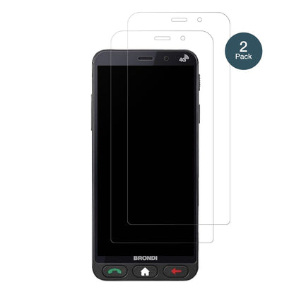 2x Screen Protector for Brondi Amico S Nero matte Flexible Glass 9H dipos