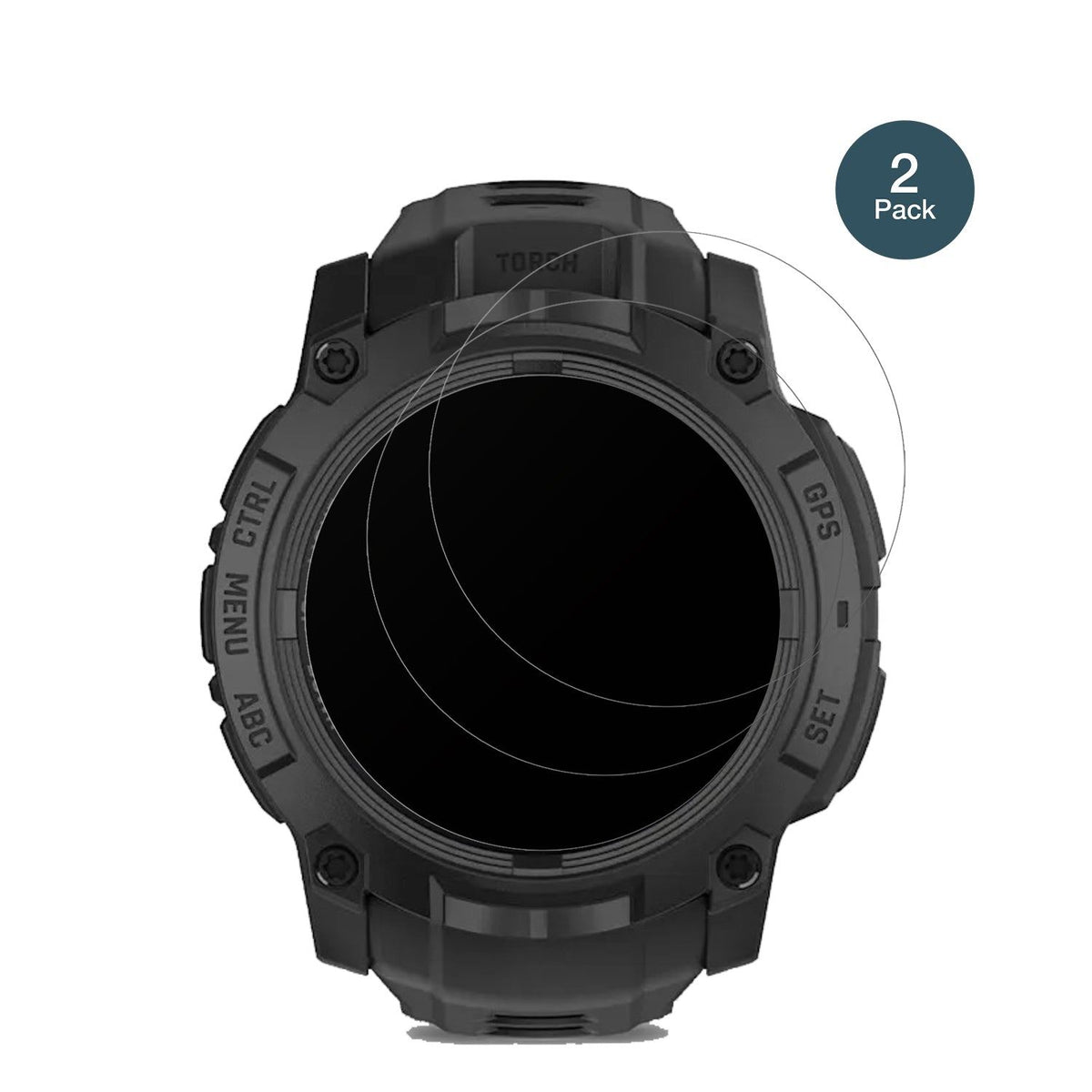 2x Screen Protector for Garmin Instinct 3 Solar Tactical Edition 50mm matte