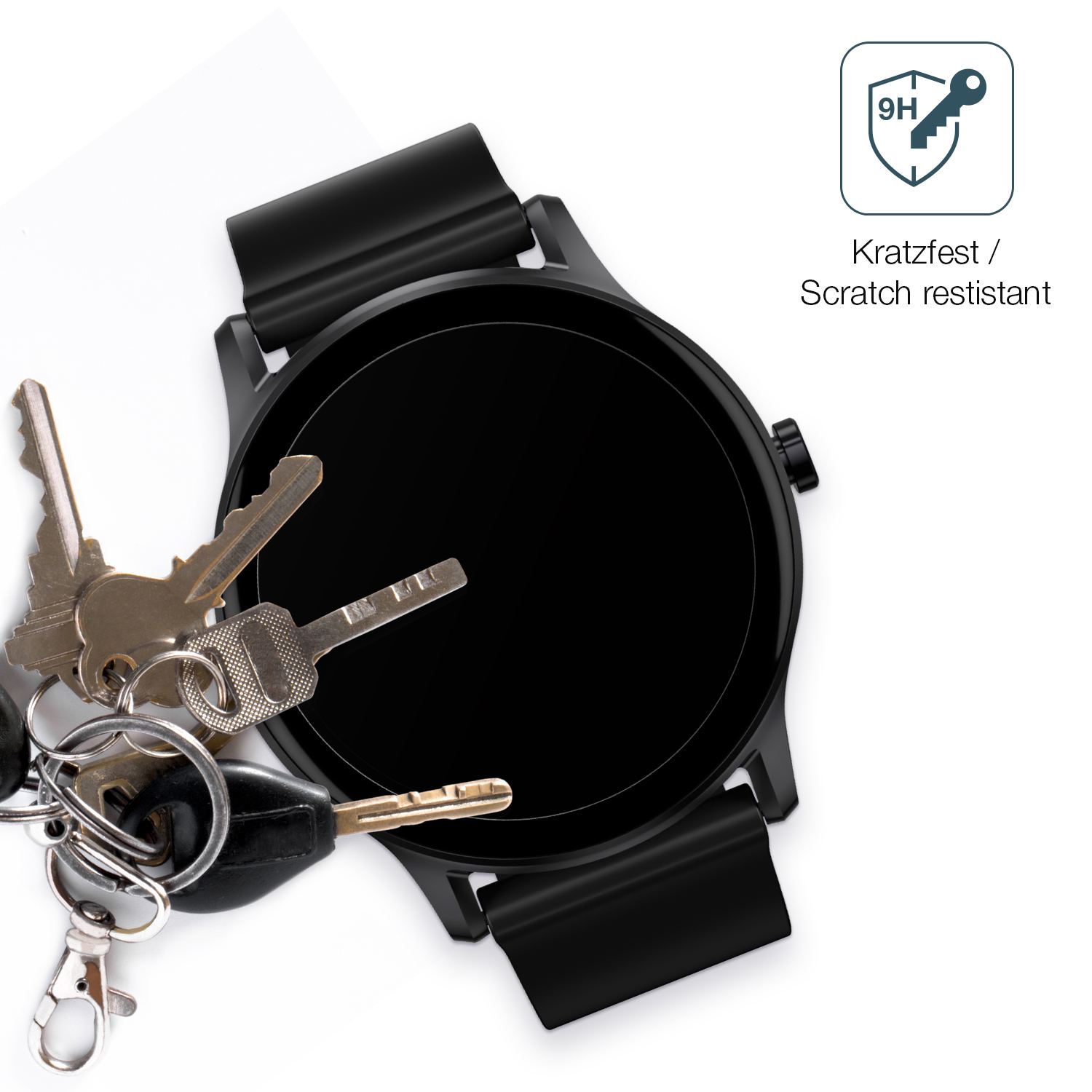 dipos Displayschutz für Haylou GS Smartwatch, mattierte Oberfläche, robuste Festigkeit und perfekte Passform
