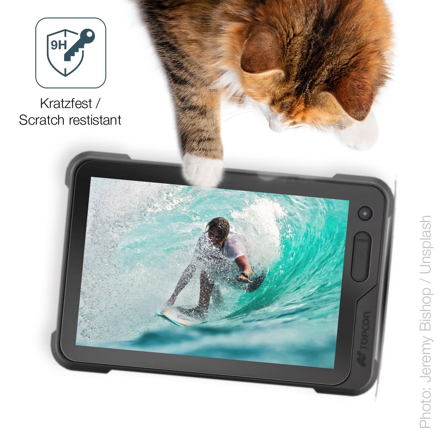2x Screen Protector for Topcon GX-90 matte Flexible Glass 9H dipos