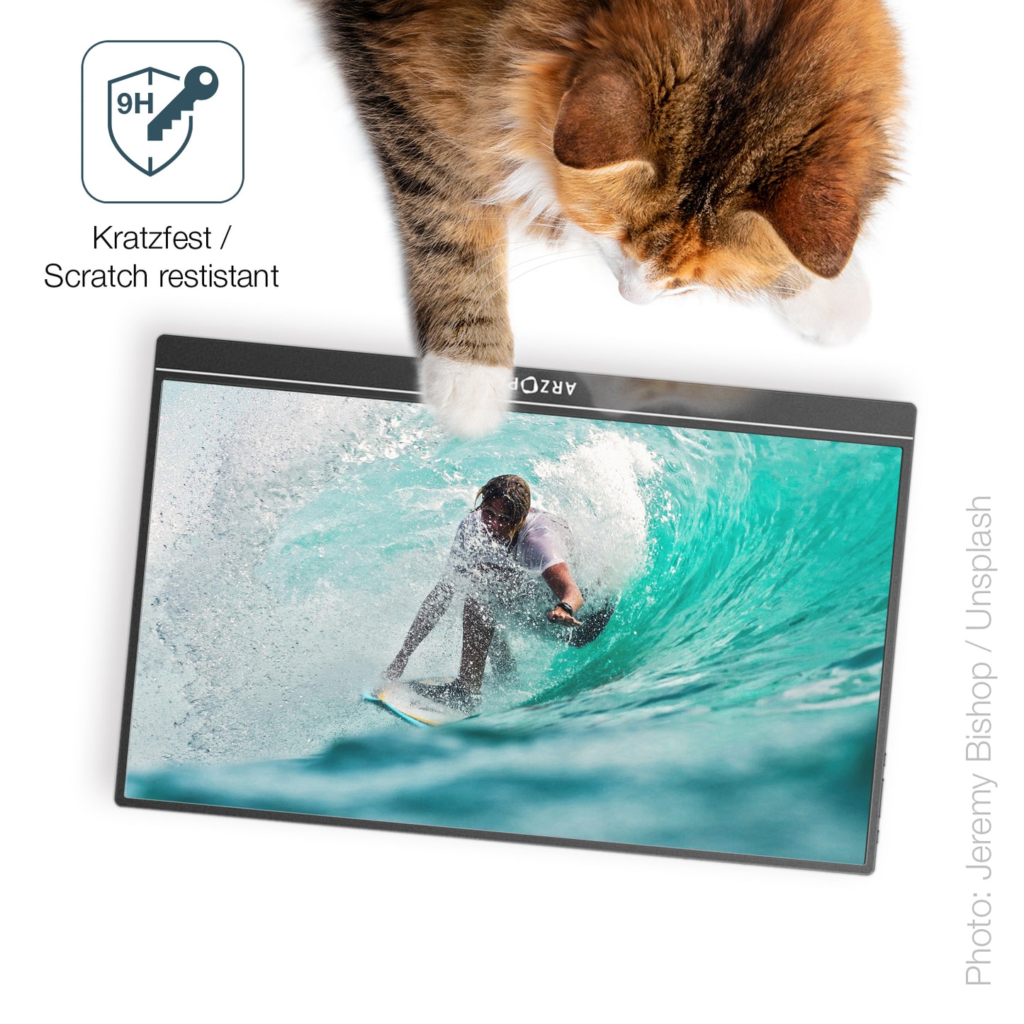 2x Screen Protector for Arzopa Z1RC 16 Zoll matte Flexible Glass 9H dipos