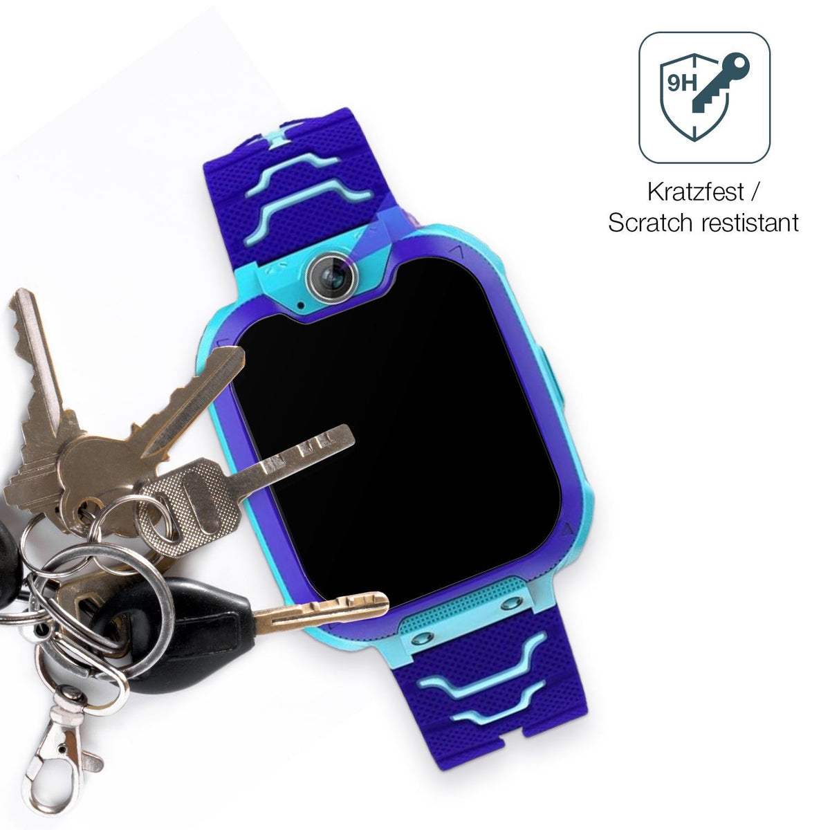 2x Screen Protector for Jubunrer Bleu Kids Smartwatch matte Flexible Glass 9H