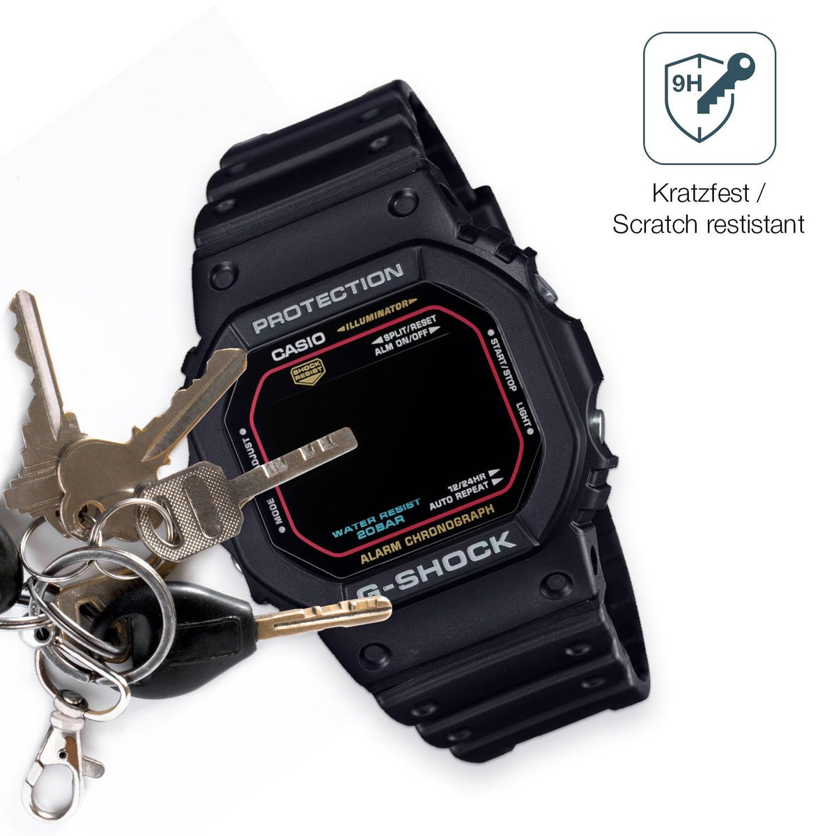 2x Screen Protector for Casio G-Shock DW-5600RL-1 matte Flexible Glass 9H dipos