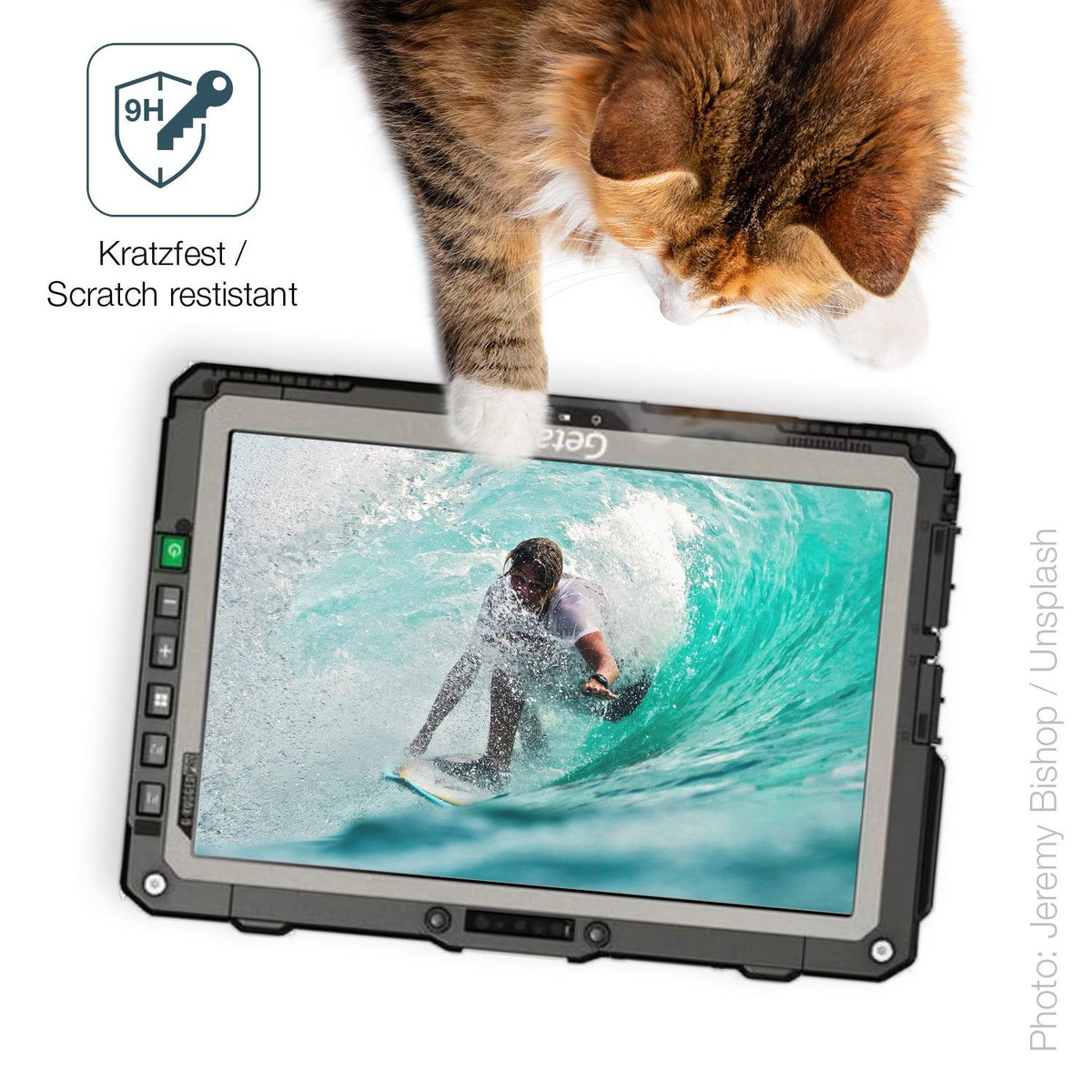 2x Screen Protector for Getac UX10 G3 matte Flexible Glass 9H dipos