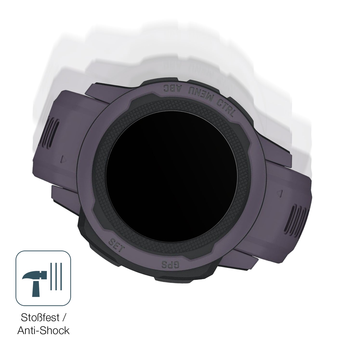 Schutz gegen Kratzer auf dem Garmin Instinct 2S (45mm) Glas durch Schlüssel, Stöße gegen die Tischkante oder Stürze