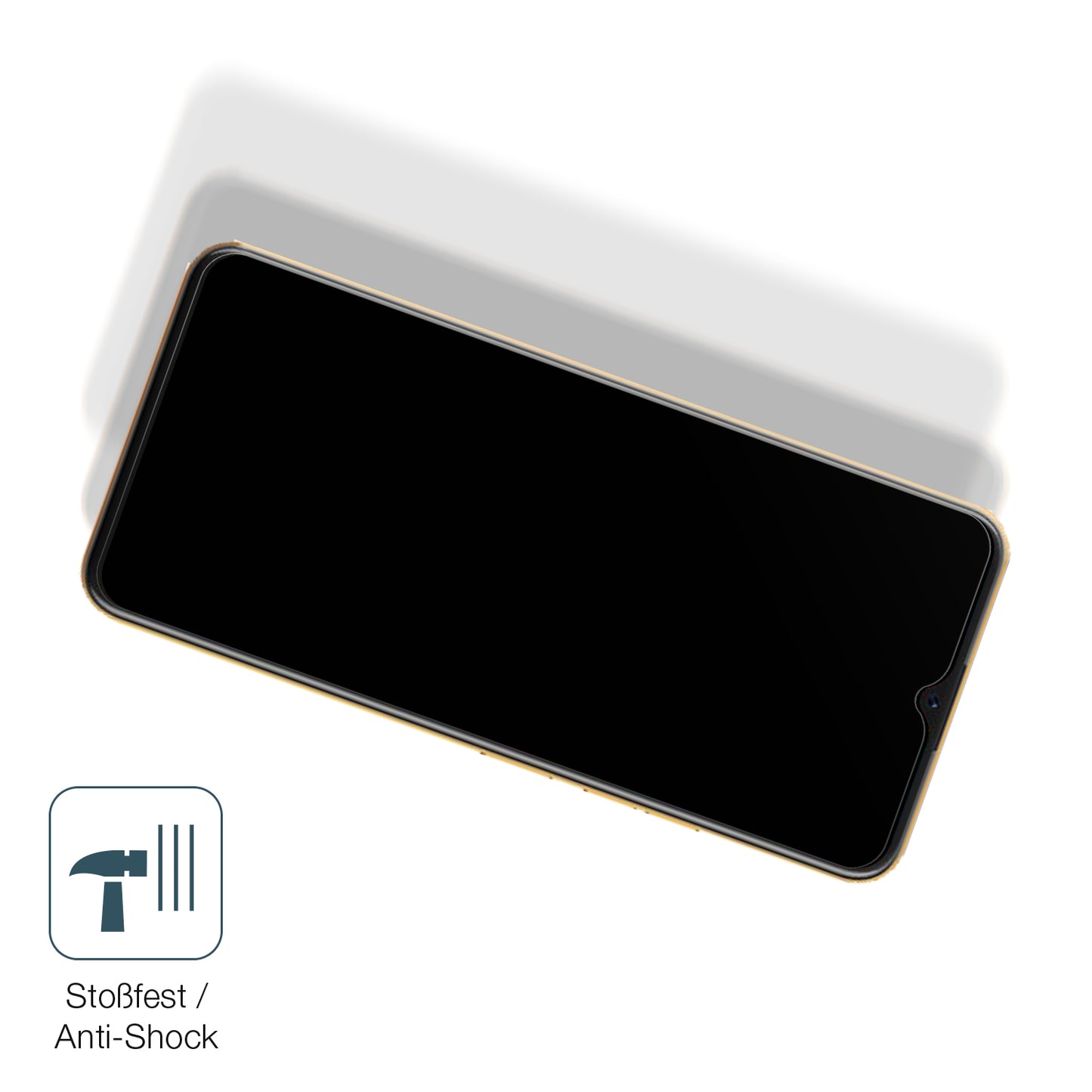 Schutz gegen Kratzer auf dem Coolpad Cool 20 Pro Glas durch Schlüssel, Stöße gegen die Tischkante oder Stürze