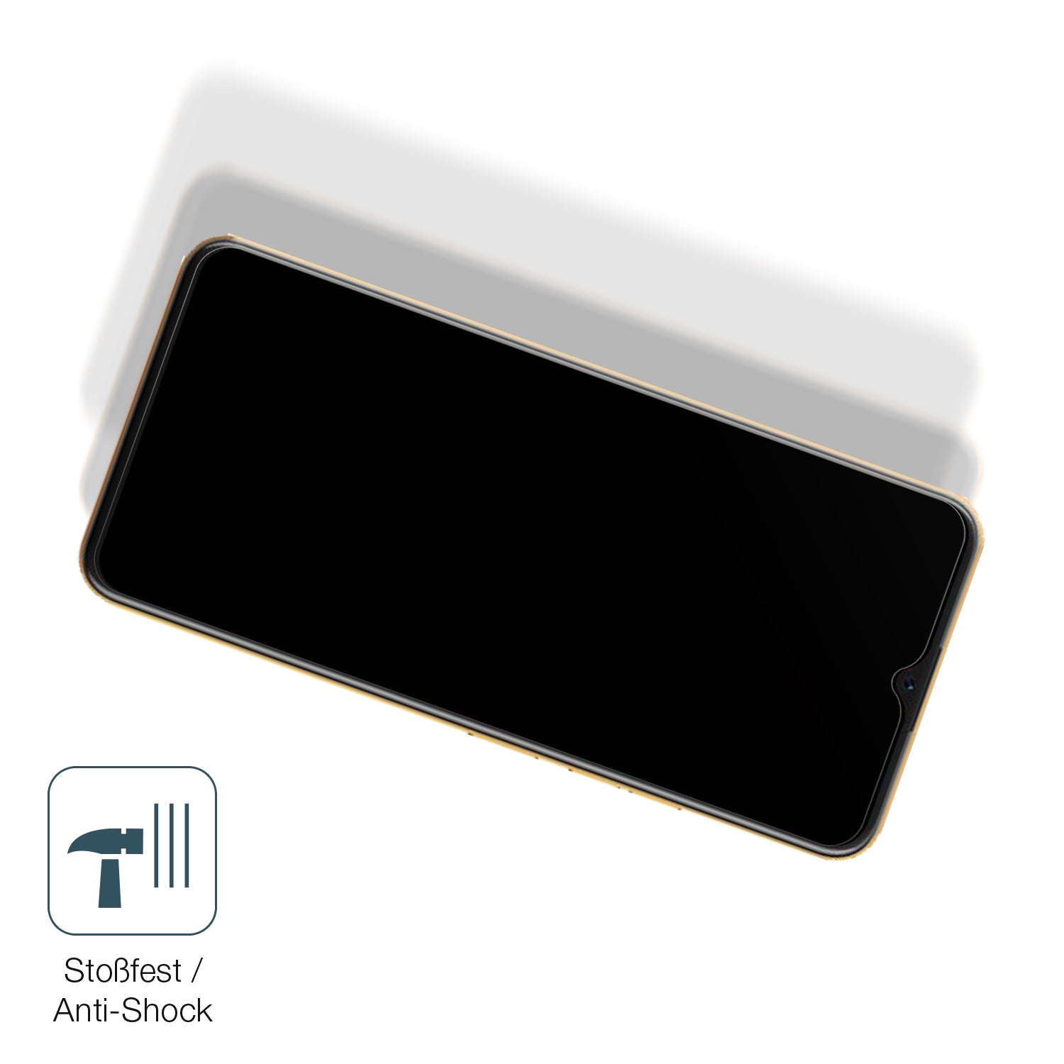 Schutz gegen Kratzer auf dem Coolpad Cool 20 Pro Glas durch Schlüssel, Stöße gegen die Tischkante oder Stürze