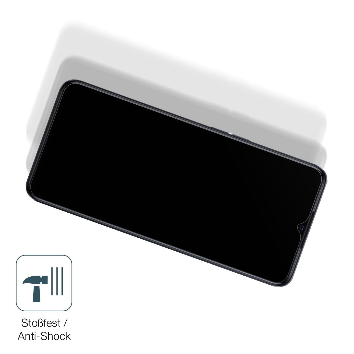 Schutz gegen Kratzer auf dem OPPO A77 5G Glas durch Schlüssel, Stöße gegen die Tischkante oder Stürze