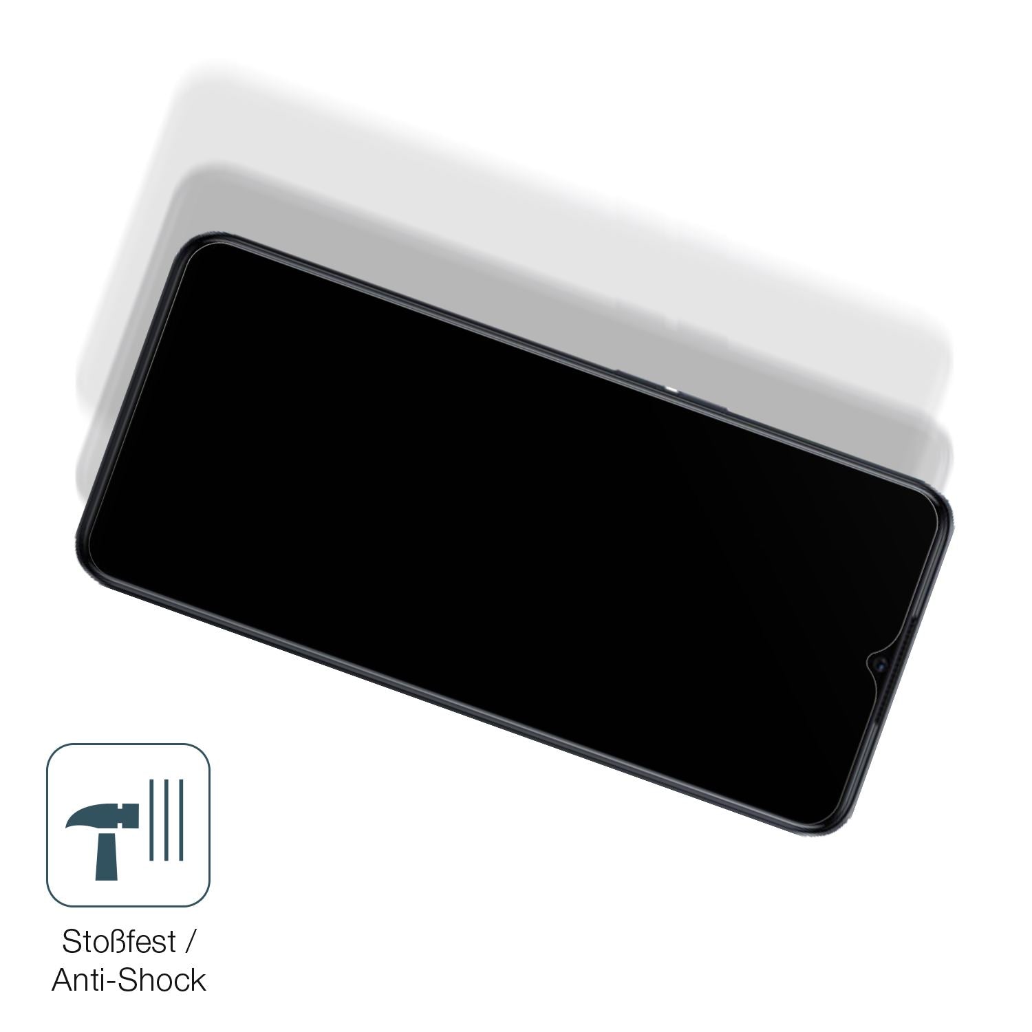 Schutz gegen Kratzer auf dem OPPO A77 5G Glas durch Schlüssel, Stöße gegen die Tischkante oder Stürze