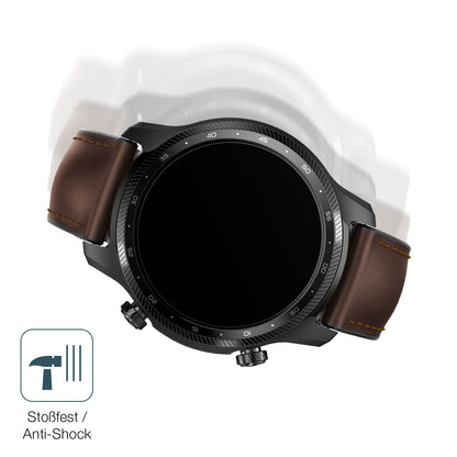 Schutz gegen Kratzer auf dem Ticwatch Pro 3 Ultra Glas durch Schlüssel, Stöße gegen die Tischkante oder Stürze