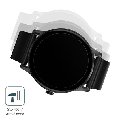 Schutz gegen Kratzer auf dem Haylou GS Smartwatch Glas durch Schlüssel, Stöße gegen die Tischkante oder Stürze