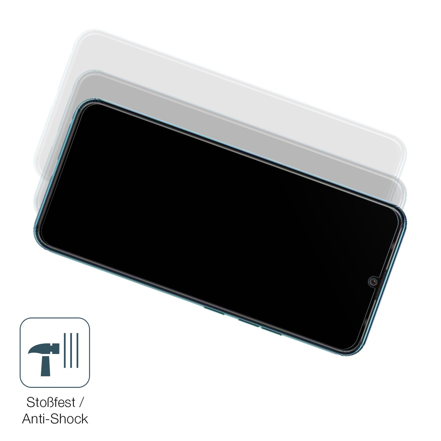 Schutz gegen Kratzer auf dem Tecno Spark 9 Glas durch Schlüssel, Stöße gegen die Tischkante oder Stürze