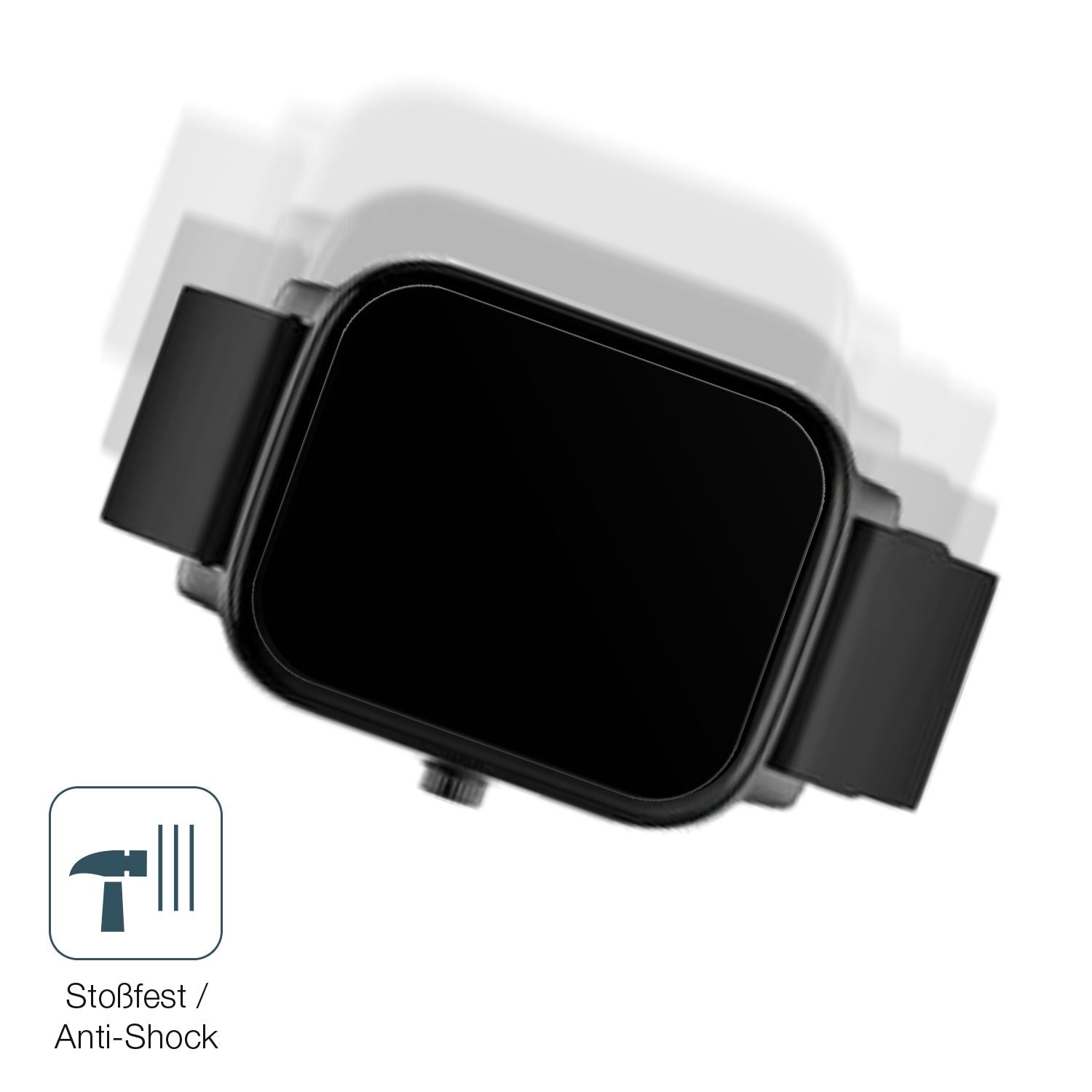 Schutz gegen Kratzer auf dem Noise ColorFit Icon Buzz Glas durch Schlüssel, Stöße gegen die Tischkante oder Stürze