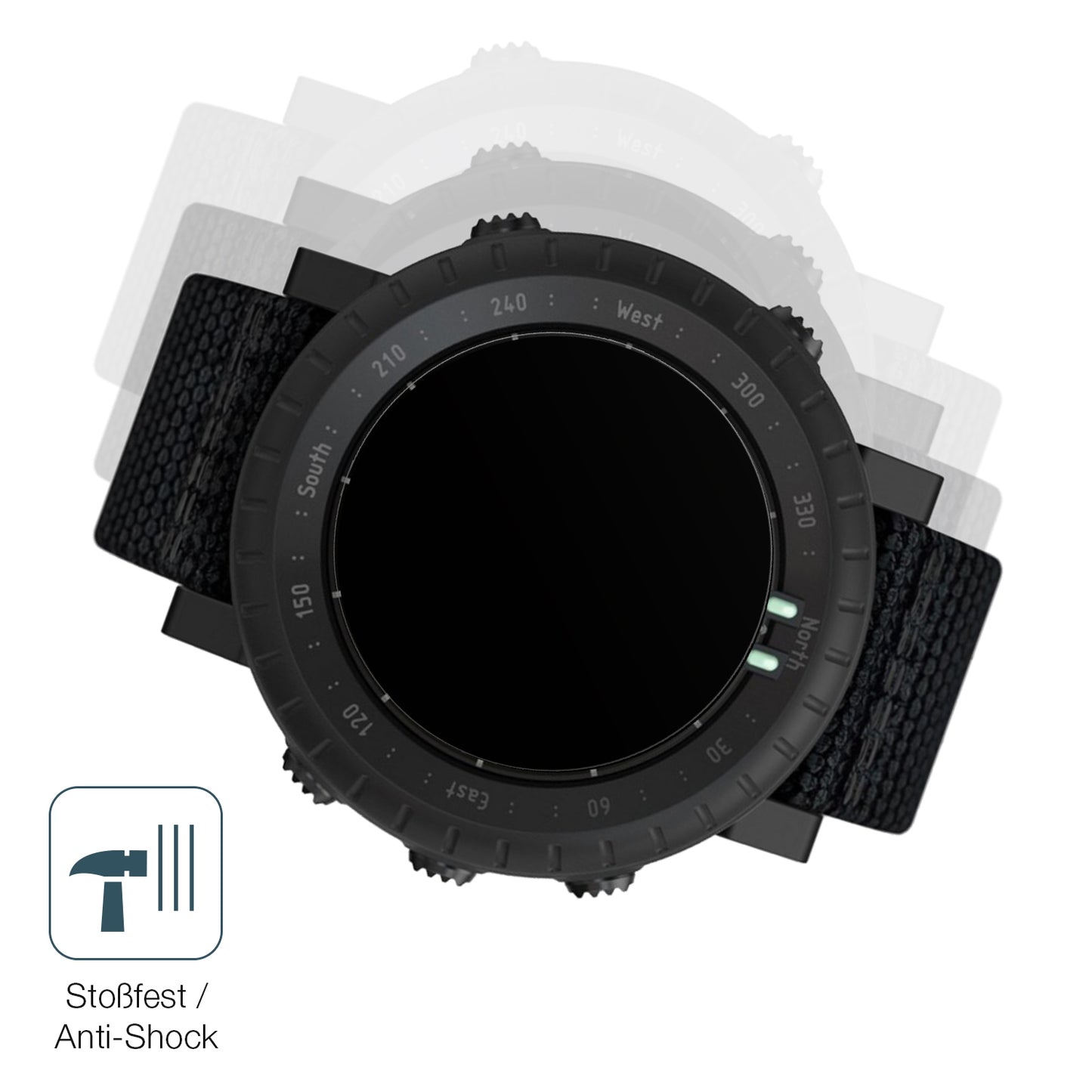 2x 9H Schutzfolie matt für Suunto Core Alpha Panzerfolie