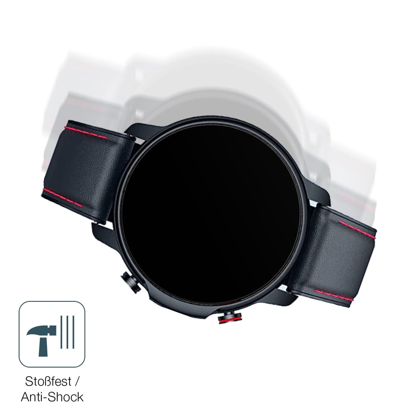 Schutz gegen Kratzer auf dem Motsfit 1,32 Zoll Smartwatch Glas durch Schlüssel, Stöße gegen die Tischkante oder Stürze