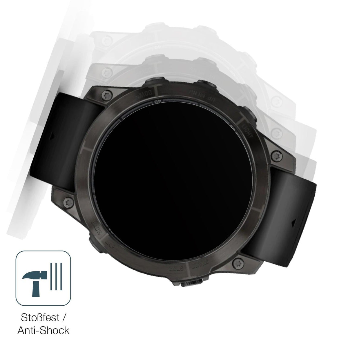 2x Screen Protector for Garmin Fenix 7 Pro 51mm matte Flexible Glass 9H dipos