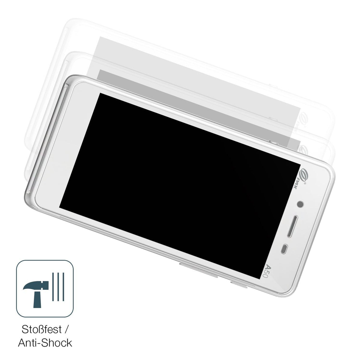 2x Screen Protector for Pax A50 wallee matte Flexible Glass 9H dipos